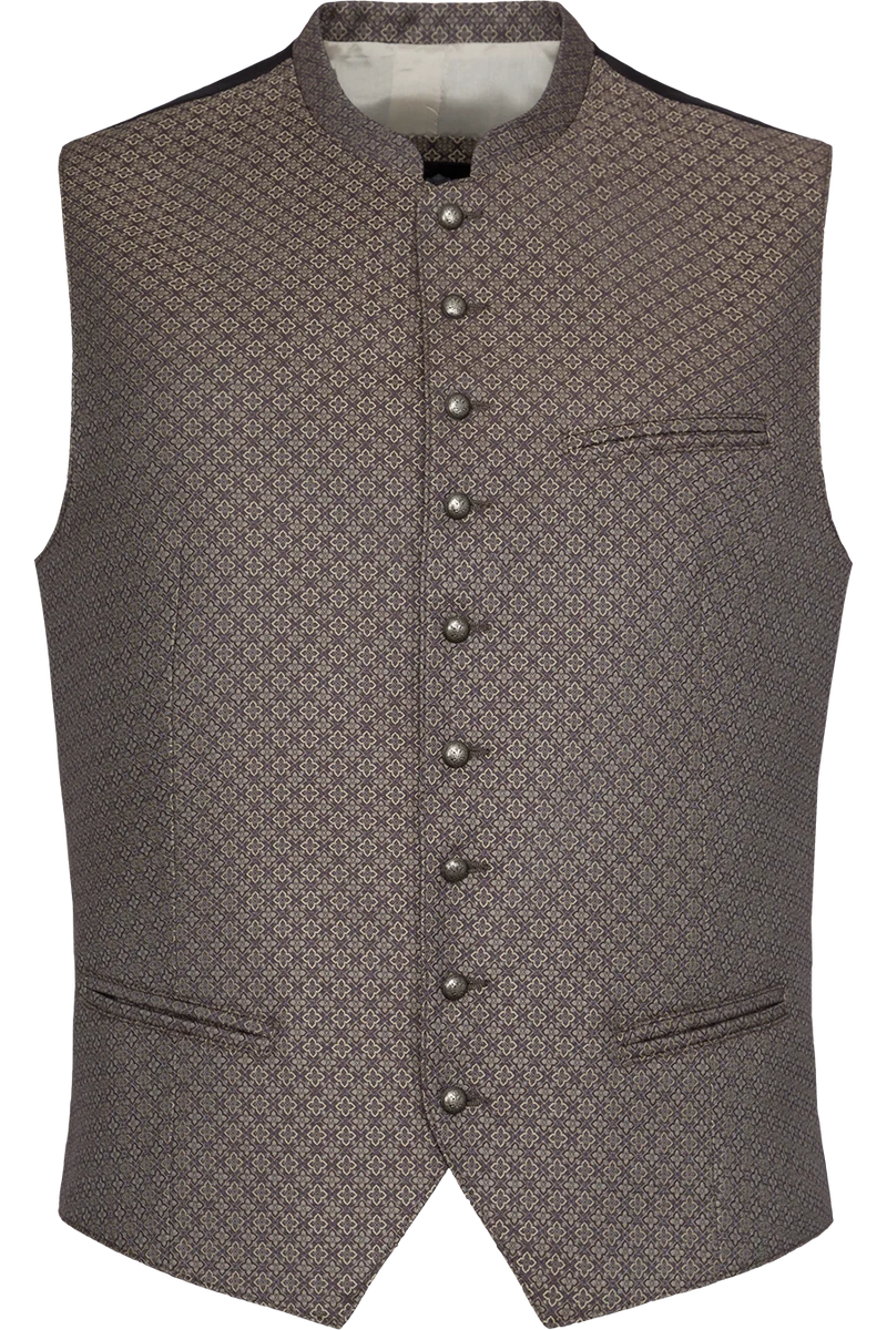 Herren Trachtenweste Slim-Fit gemustert