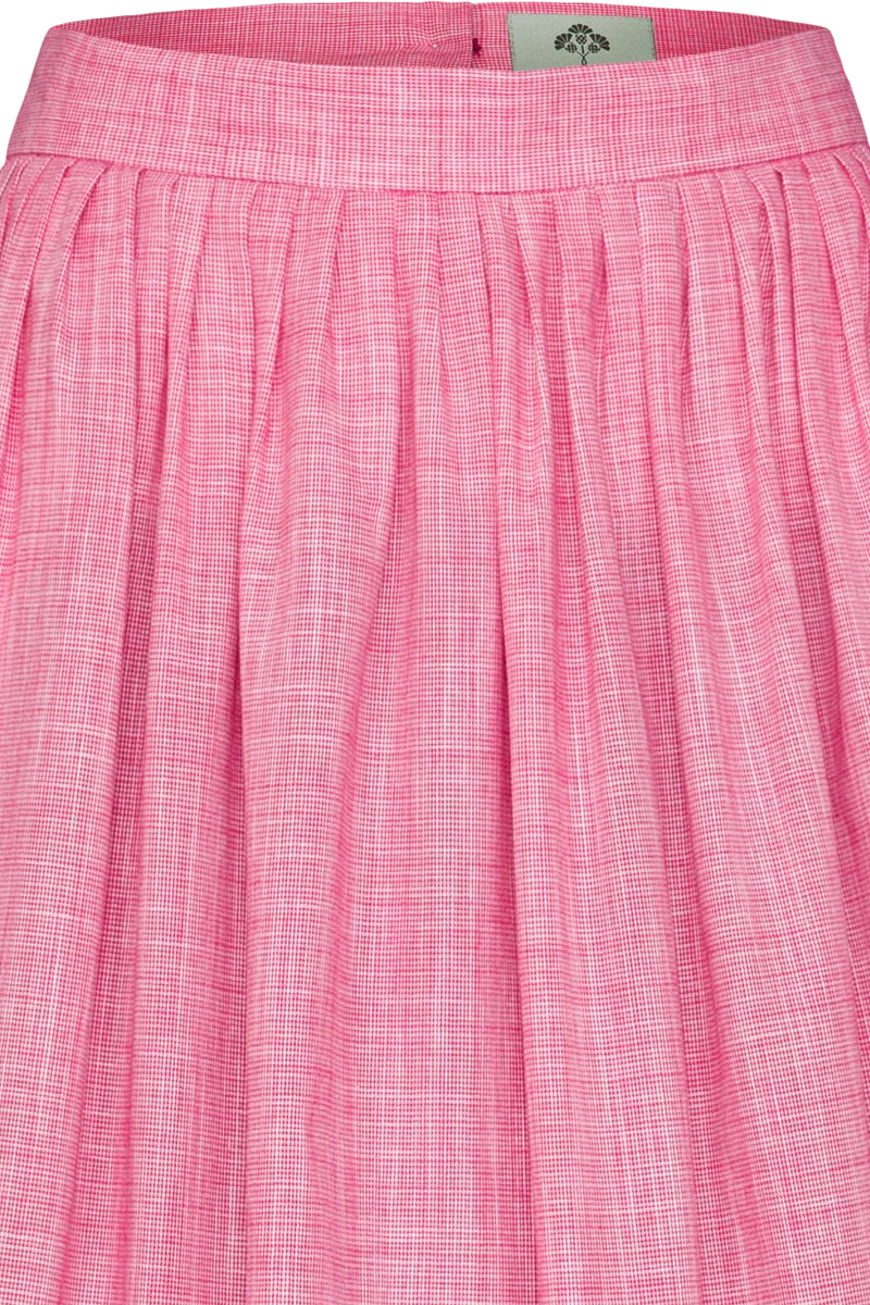 Trachtenrock Midilänge kariert - pink