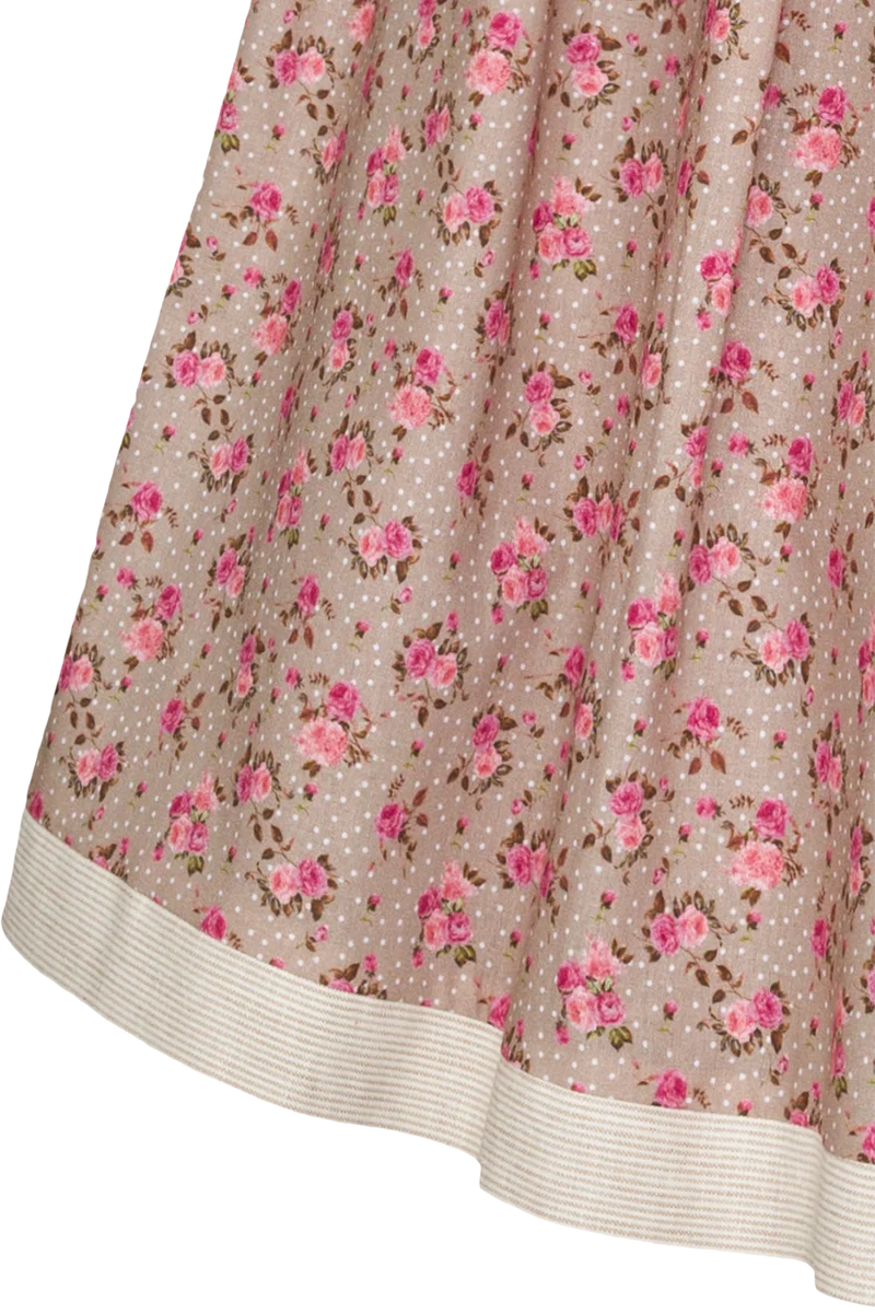 Trachtenrock Midilänge mit Blumenmuster