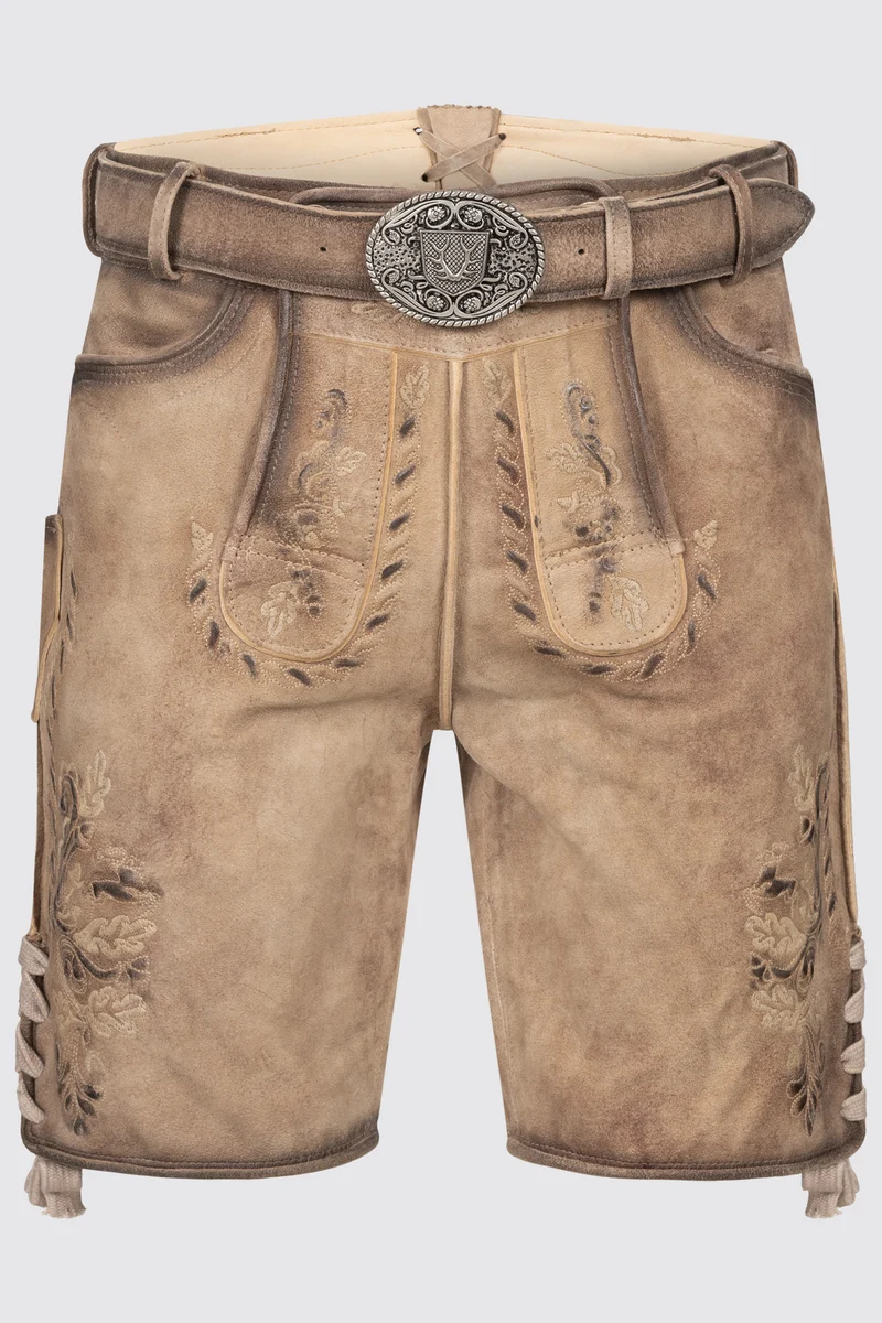 Herren Lederhose MARINO % mit Gürtel - Krüger Buam - 969167-000-0071