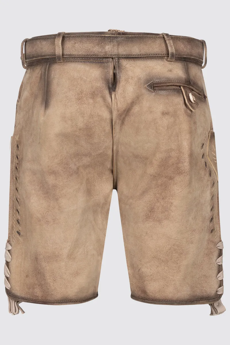 Herren Lederhose MARINO % mit Gürtel - Krüger Buam - 969167-000-0071