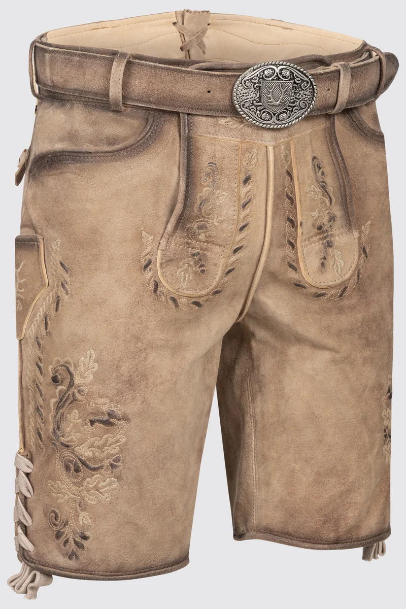Herren Lederhose MARINO % mit Gürtel - Krüger Buam - 969167-000-0071