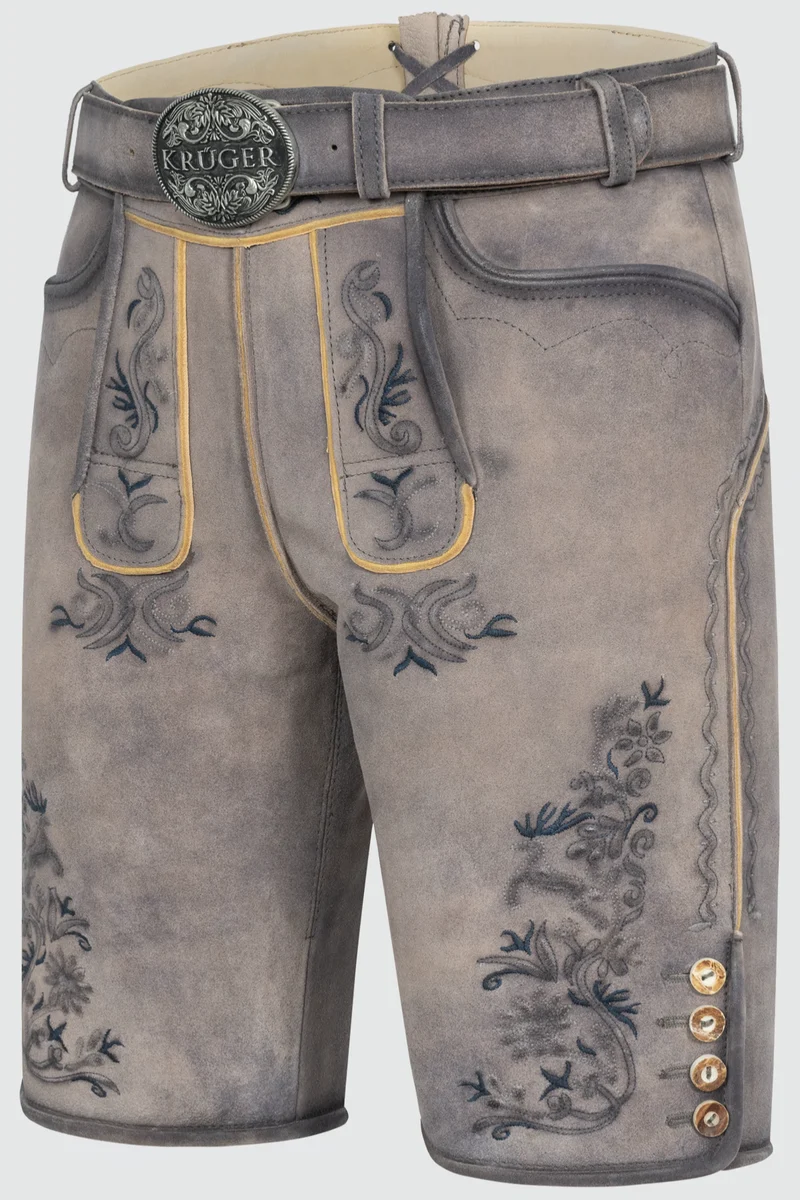 Herren Lederhose JUAN % mit Gürtel - Krüger Buam - 961268-000-0044