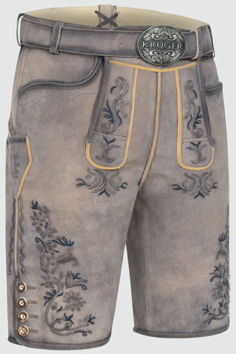 Herren Lederhose JUAN % mit Gürtel - Krüger Buam - 961268-000-0044