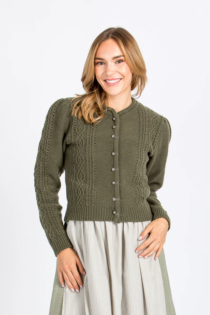 Berwin & Wolff Strickjacke 16226 olivgrün