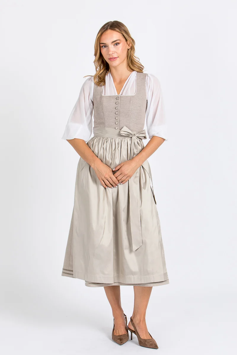 Almliebe Dirndl Mitzi Creme Seide