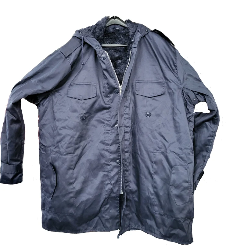 Feuerwehr-Parka mit Kapuze, marineblau