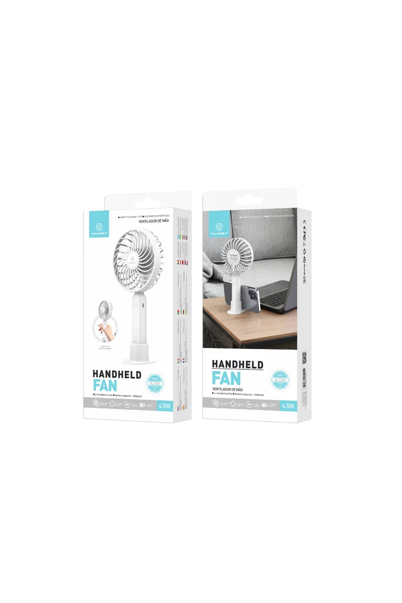 Ventilator - Tragbarer Handventilator - Modell KL7300 - USB Wiederaufladbar