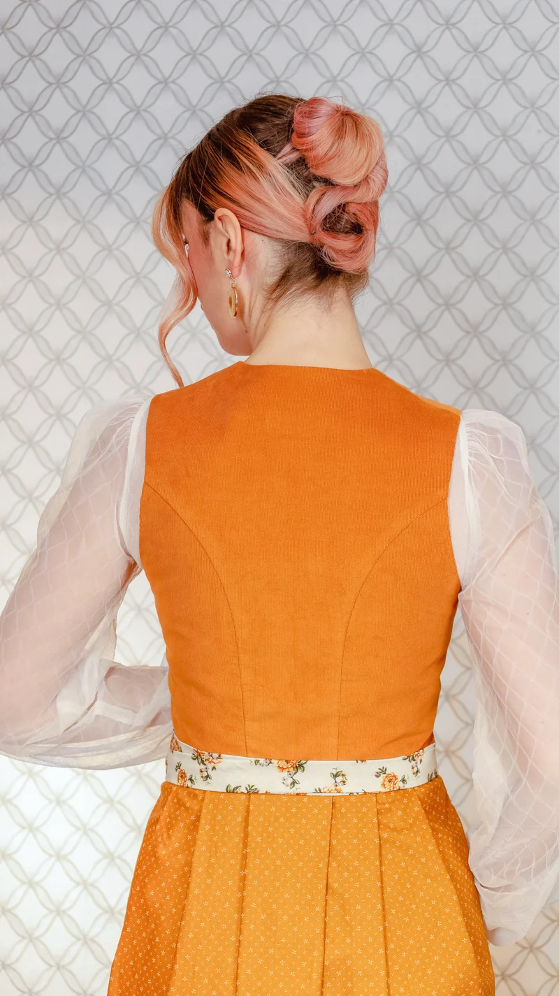 Corddirndl Goldstich orange