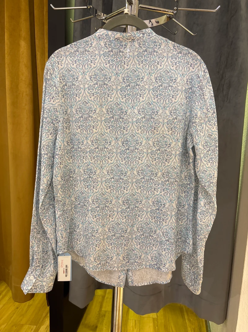 Damen Trachtenbluse Anna Langarm blau