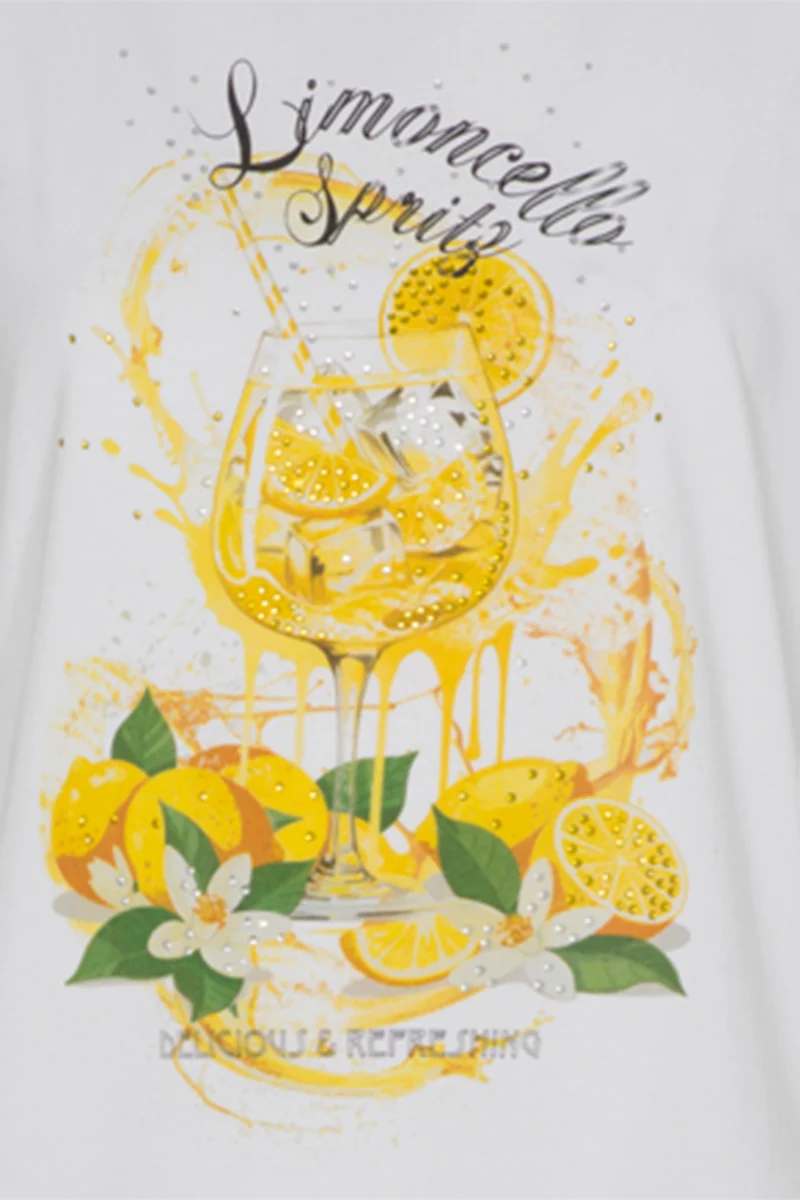 Damen T-Shirt mit Aperitif-Druck 'Limoncello Spritz'