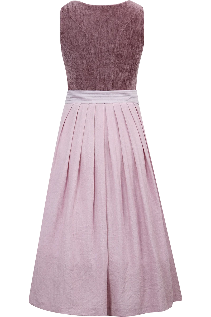 Samtdirndl in Midi-Länge mit Stretchanteil