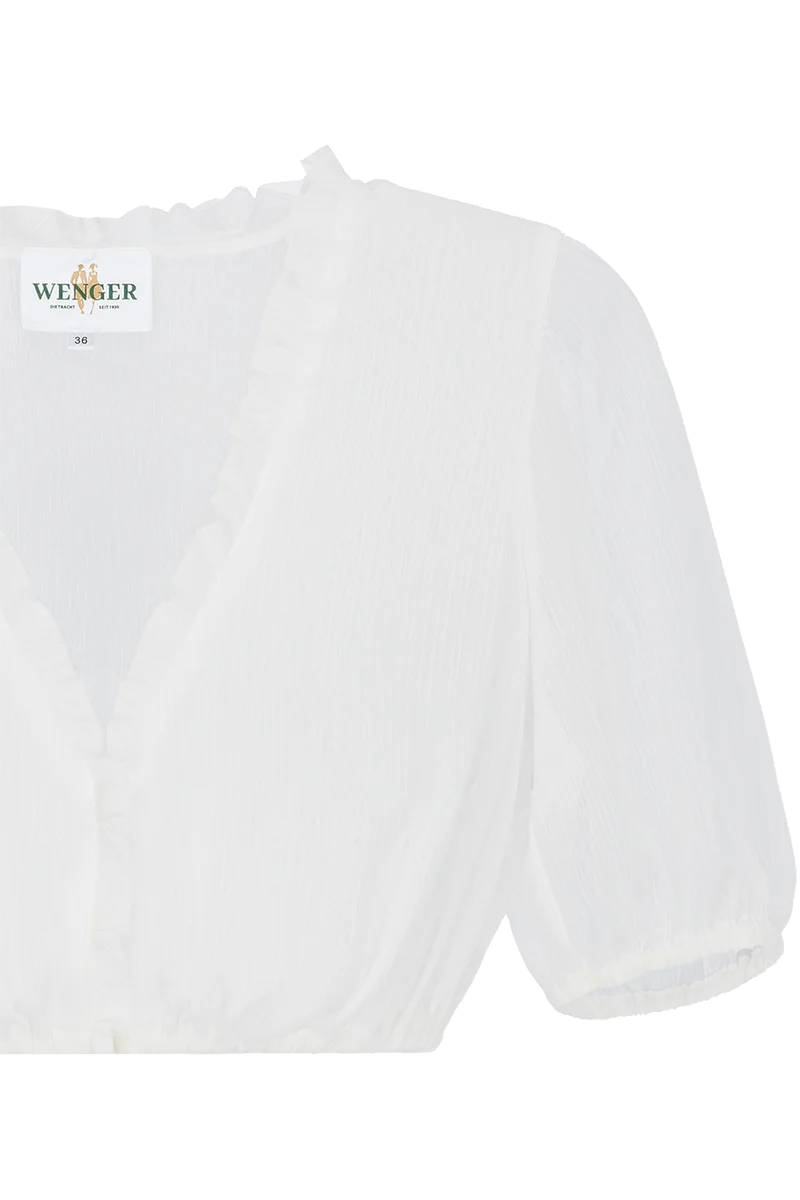 Dirndlbluse Halbarm mit Rüschen