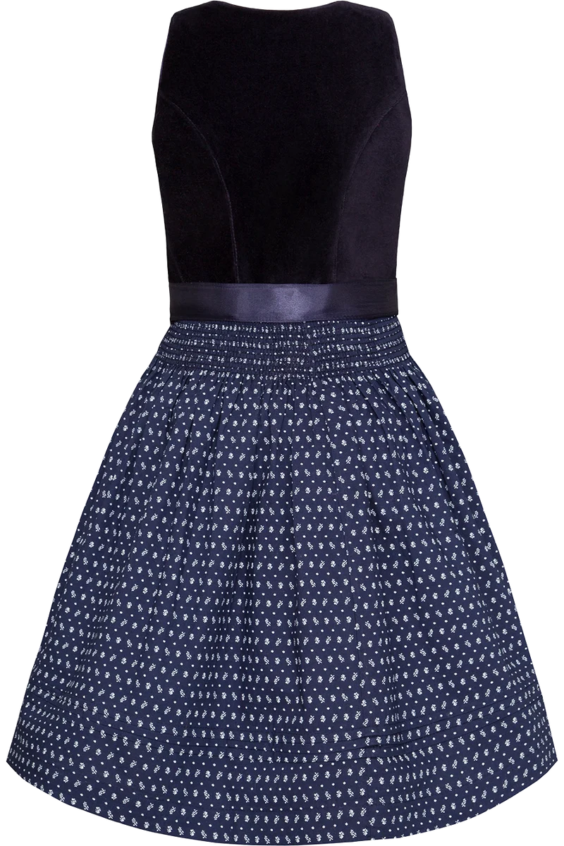 Kinderdirndl mit Samtoberteil - blue blau