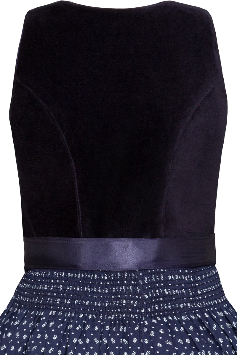 Kinderdirndl mit Samtoberteil - blue blau