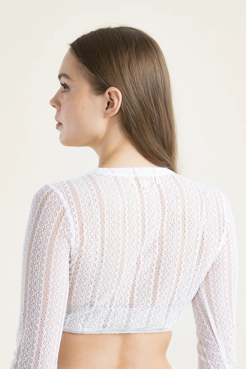 Alpenherz Dirndlbluse Naomi Weiß