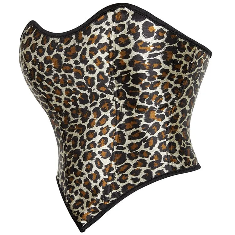Gothic-Überbrustkorsetts mit Leopardenmuster für Damen