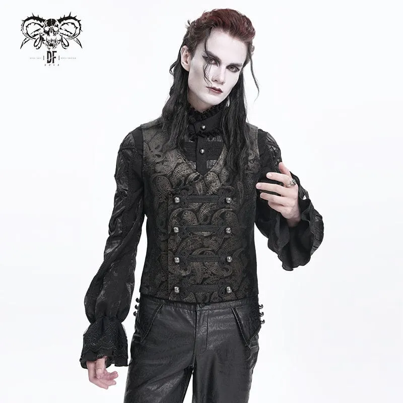 Gothic Weste mit Blumennieten und Schnalle für Herren Gloden
