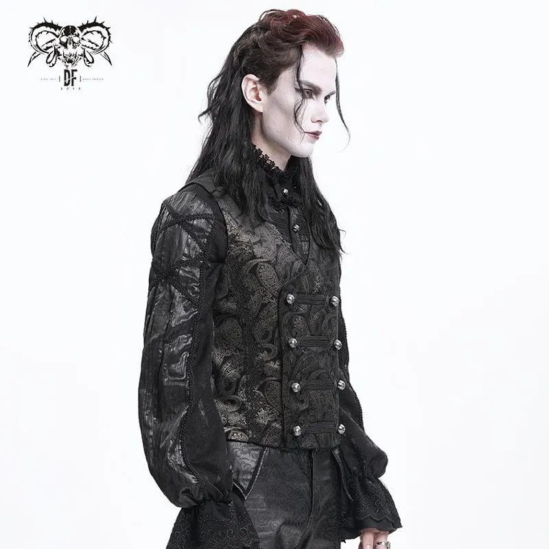 Gothic Weste mit Blumennieten und Schnalle für Herren Gloden