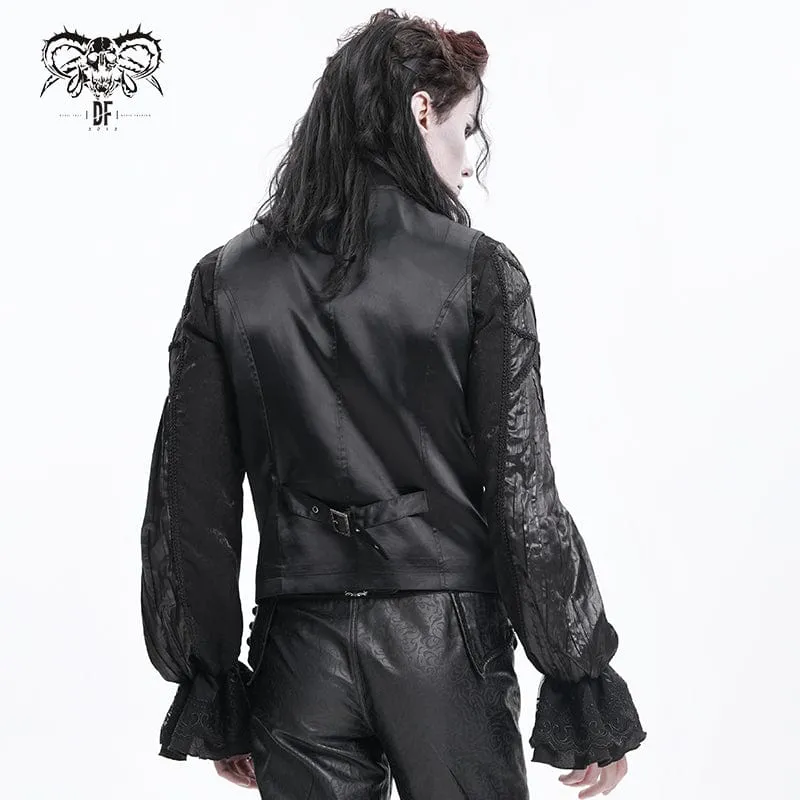 Gothic Weste mit Blumennieten und Schnalle für Herren Gloden