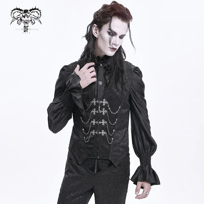 Gothic-Weste mit Kettenschnalle für Herren