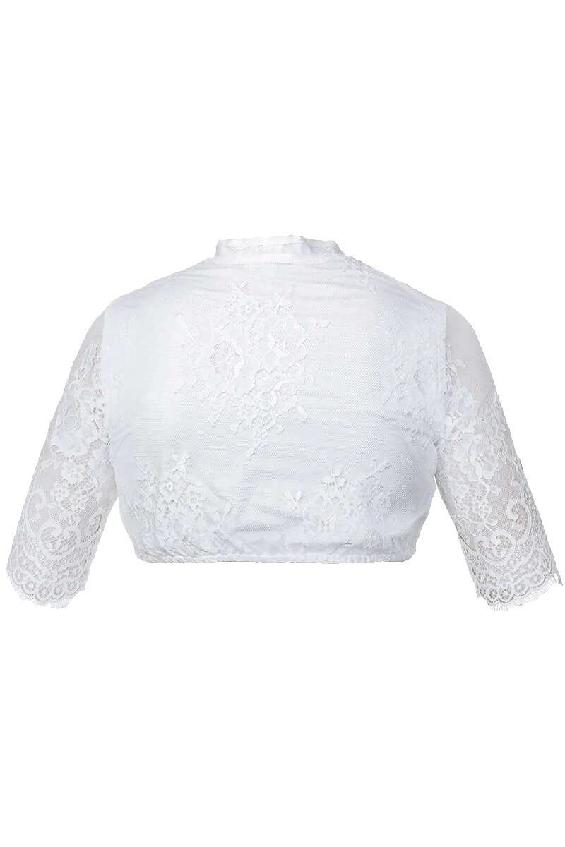 Dirndlbluse mit Herzausschnitt und Spitze