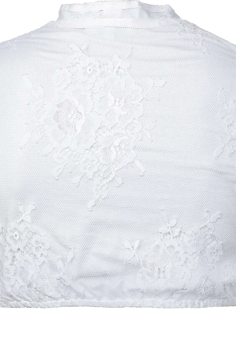 Dirndlbluse mit Herzausschnitt und Spitze