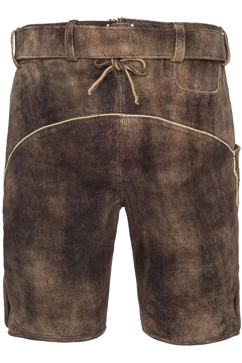 Kurze Herren Trachtenlederhose mit Gürtel