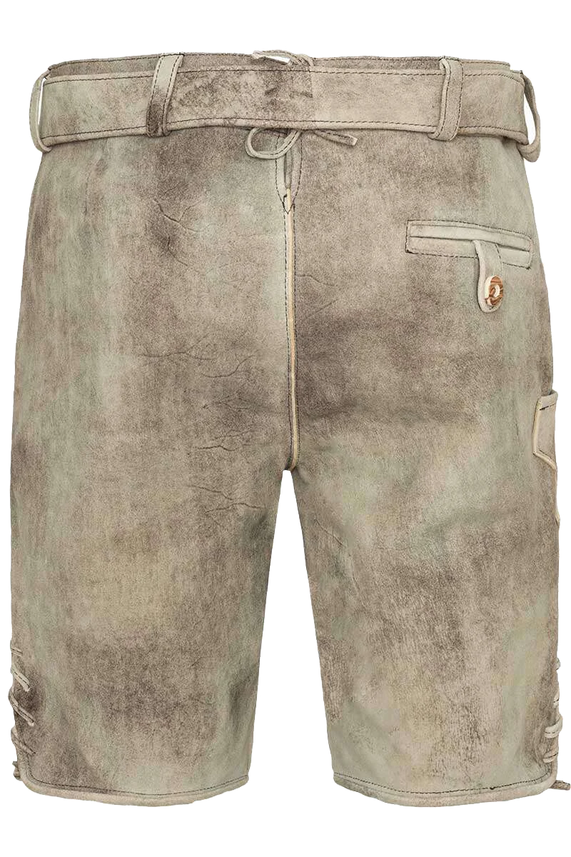 Kurze Herren Lederhose mit Stickerei