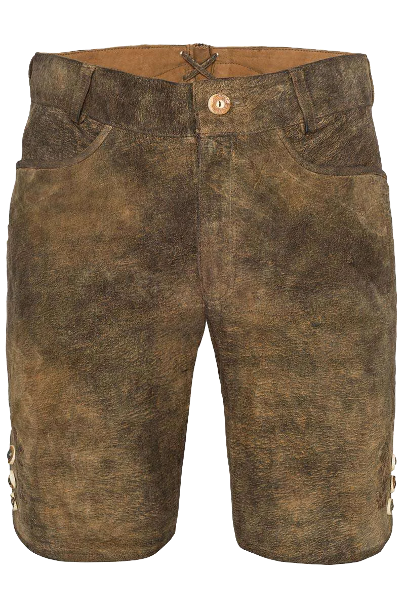 Schlichte Herren Lederhose kurz