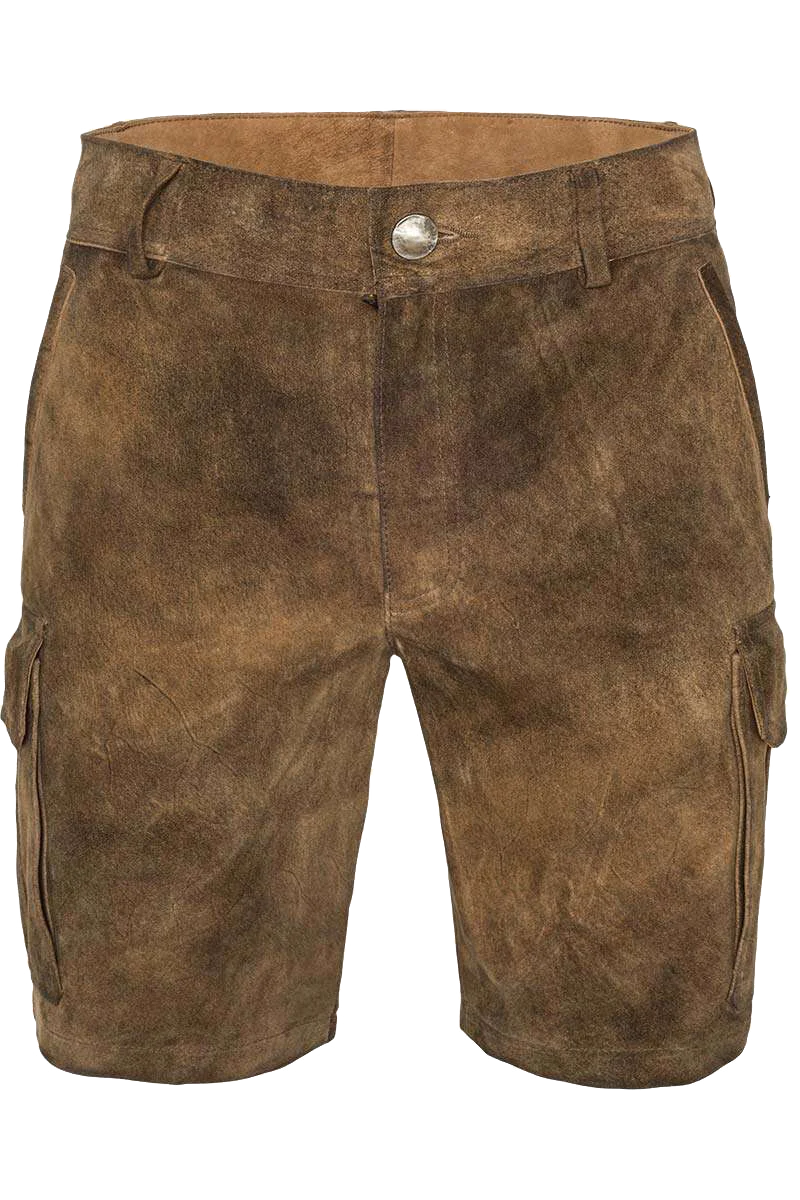 Schlichte kurze Herren Lederhose unbestickt