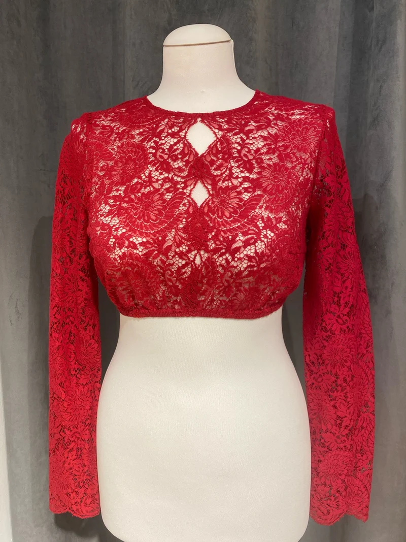Dirndlbluse Krüger Collection Raffaela rot
