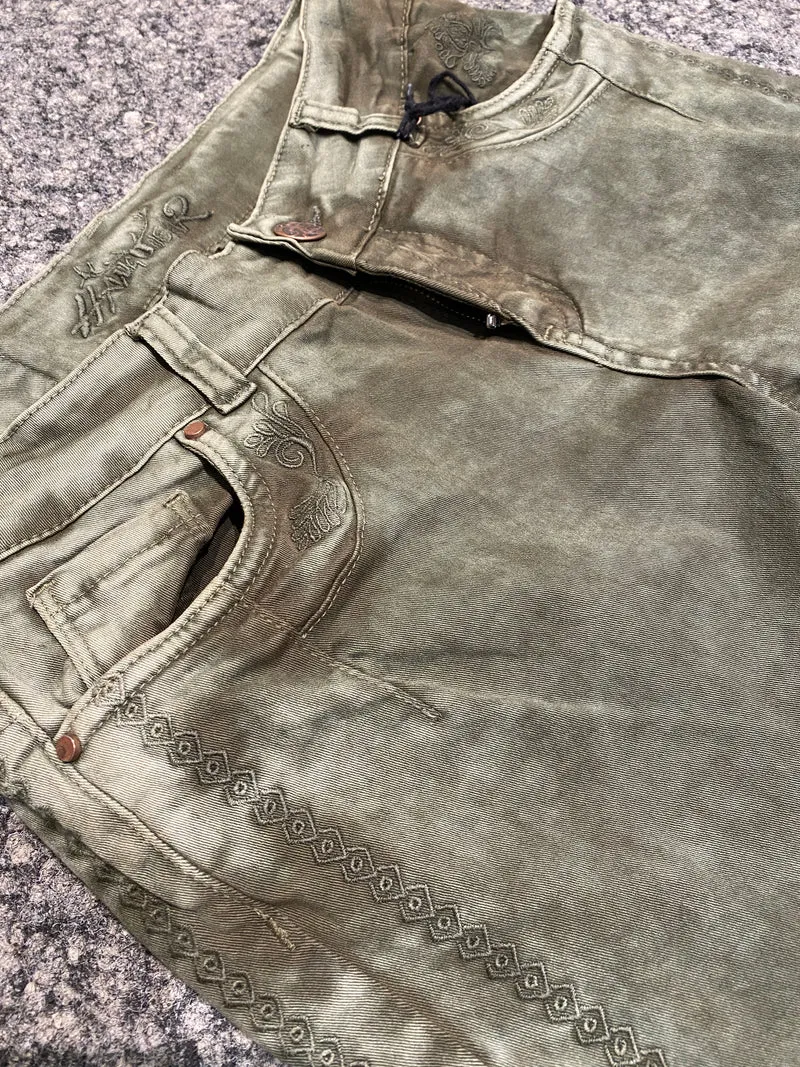 Stretchjeans Hangowear grün Hendrina lang