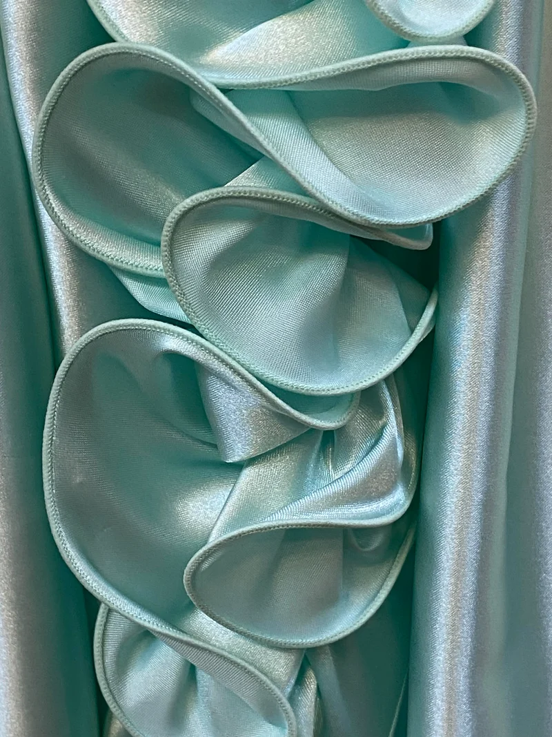 Vintage Theaterkleid Mintgrün Rüschen Ballkleid Bühnenkostüm Barock Stil