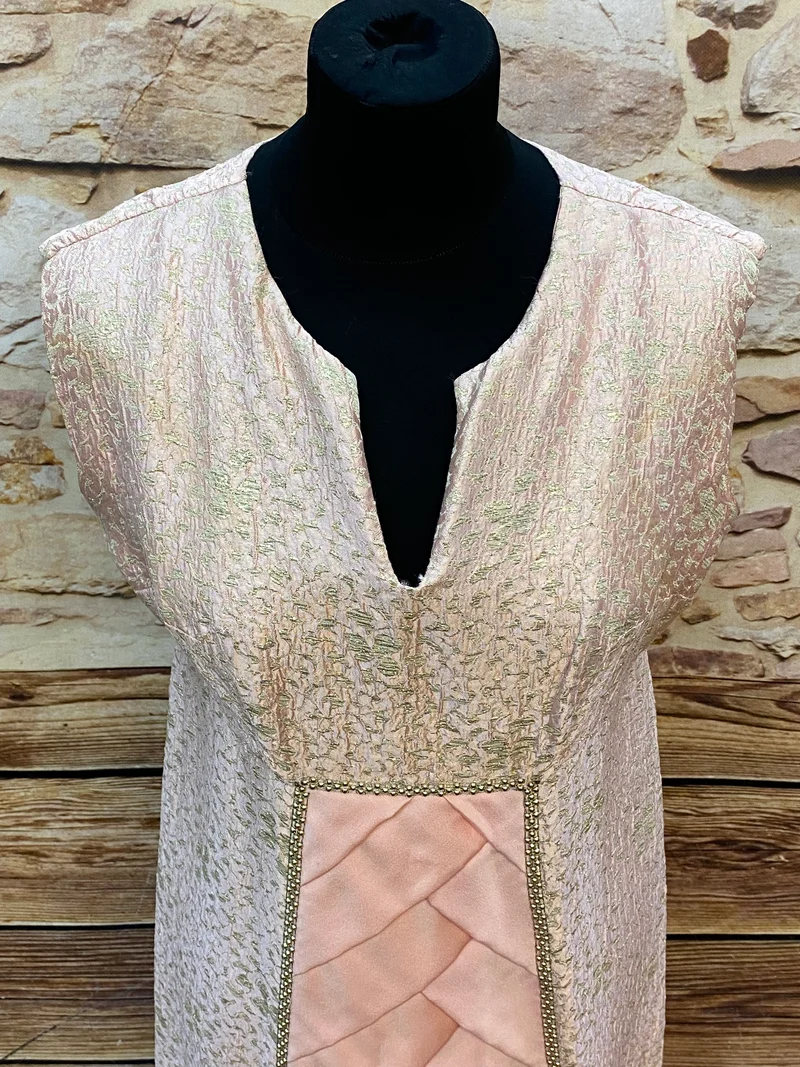 Vintage Theater Kleid 60er Jahre Rosa Gold Abendkleid