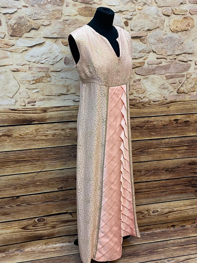Vintage Theater Kleid 60er Jahre Rosa Gold Abendkleid