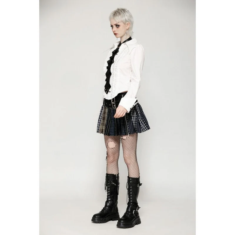 Punk-Krawatte aus unregelmäßigem Kunstleder für Damen