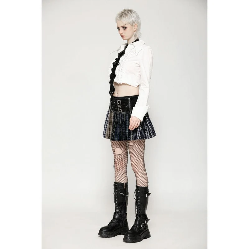 Punk-Krawatte aus unregelmäßigem Kunstleder für Damen