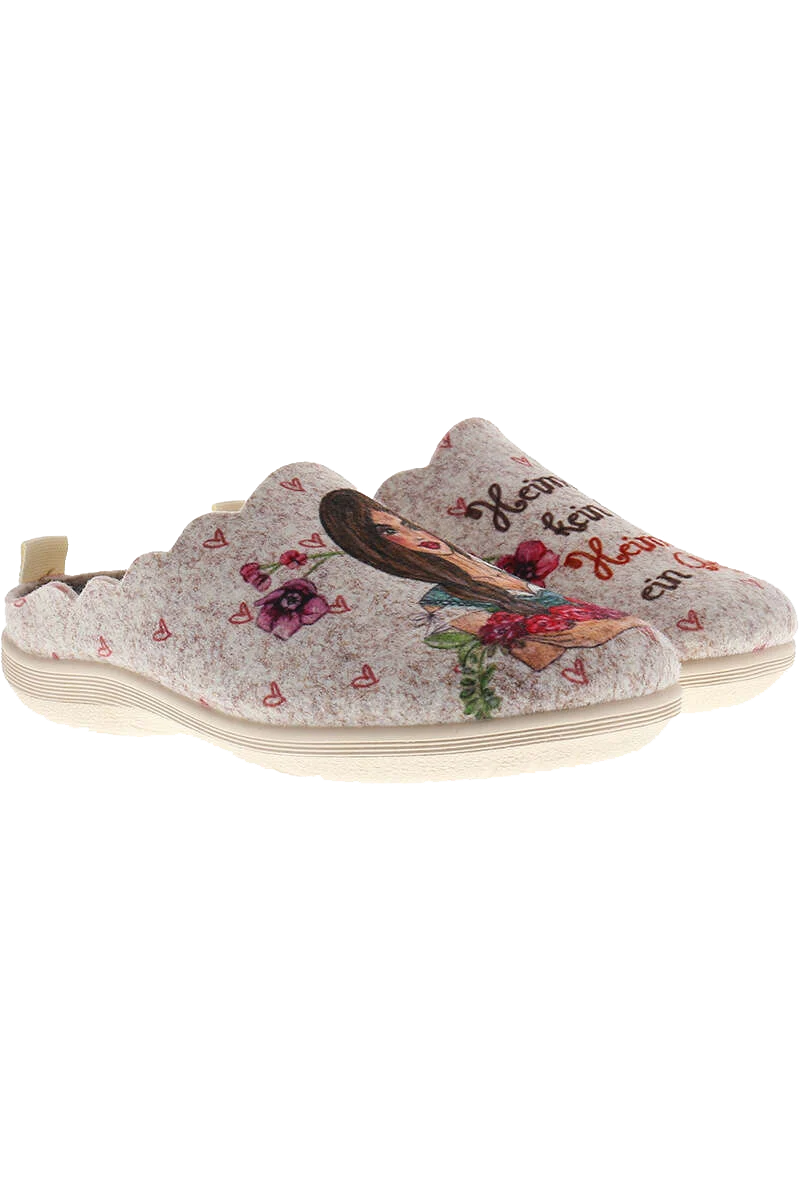 Damen Filzpantoffeln Hauschuhe Dirndl