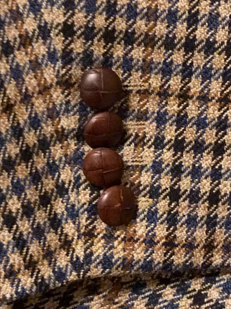 Kariertes Vintage Sakko in Größe 54 mit Schurwoll-Cashmere-Mischung