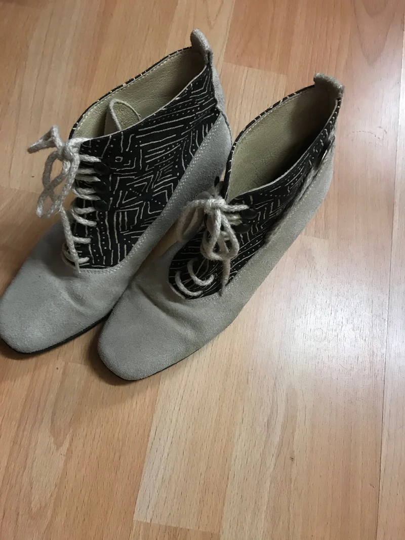 Trachten Stiefeletten beige - Damen, Gr.37