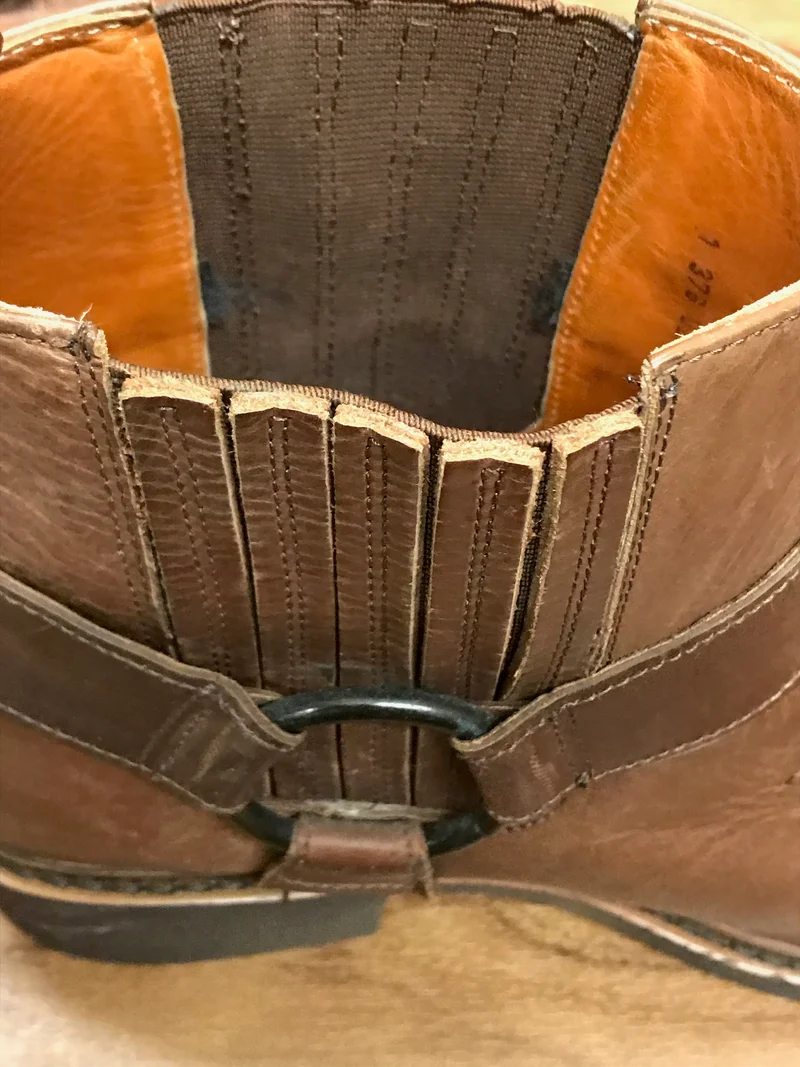 Vintage-Schuhe Lederstiefel halbhoch Gr.45