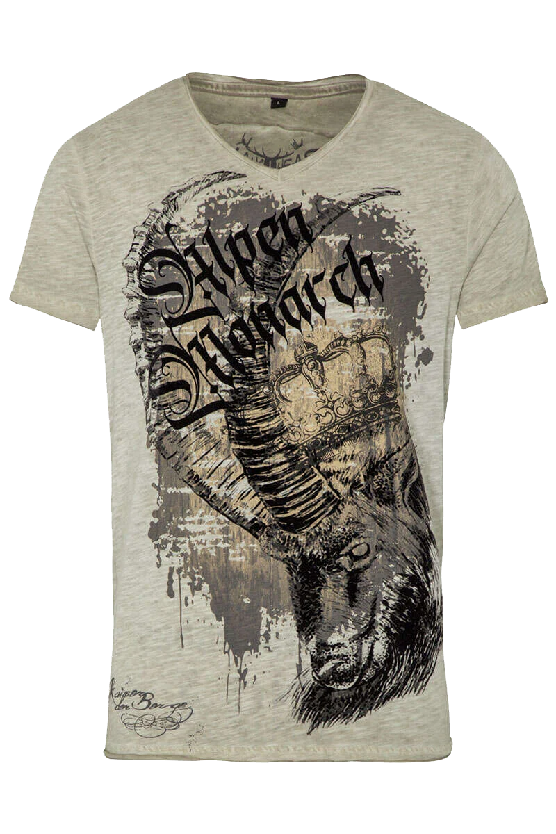 Herren T-Shirt 'Alpenmonarch' mit Steinbock