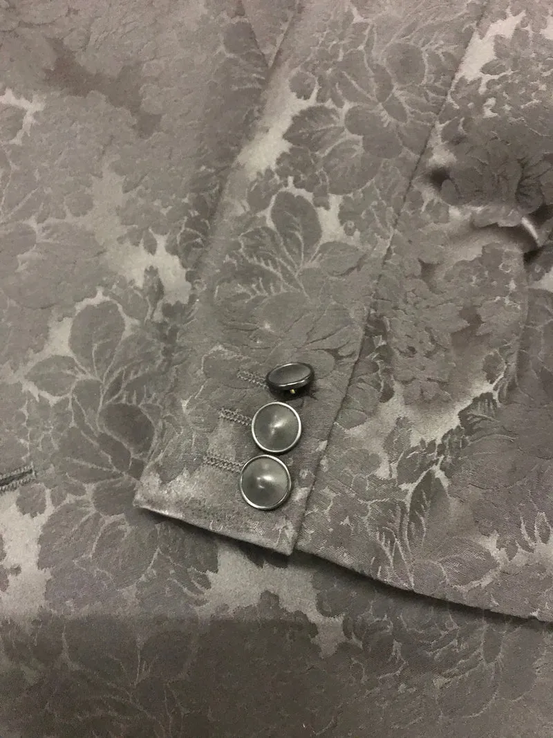 Schwarze Brokat Herren - Jacke, Sakko Gr.56