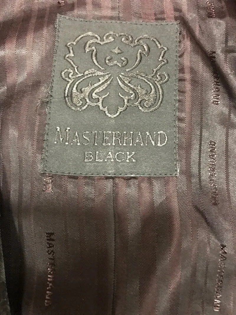 Schwarze Brokat Herren - Jacke, Sakko Gr.56