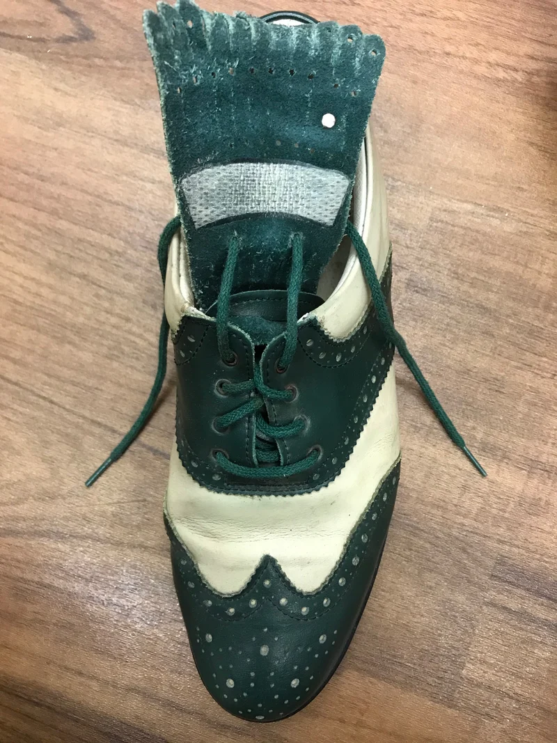 Vintage-Schuhe Boogie Woogie 6,5 (grün-weiß)