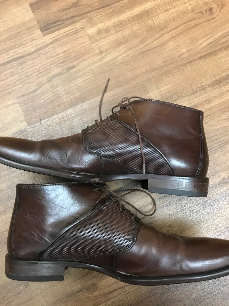 Vintage Leder Herrenschuhe Gr.42, Halbhoch