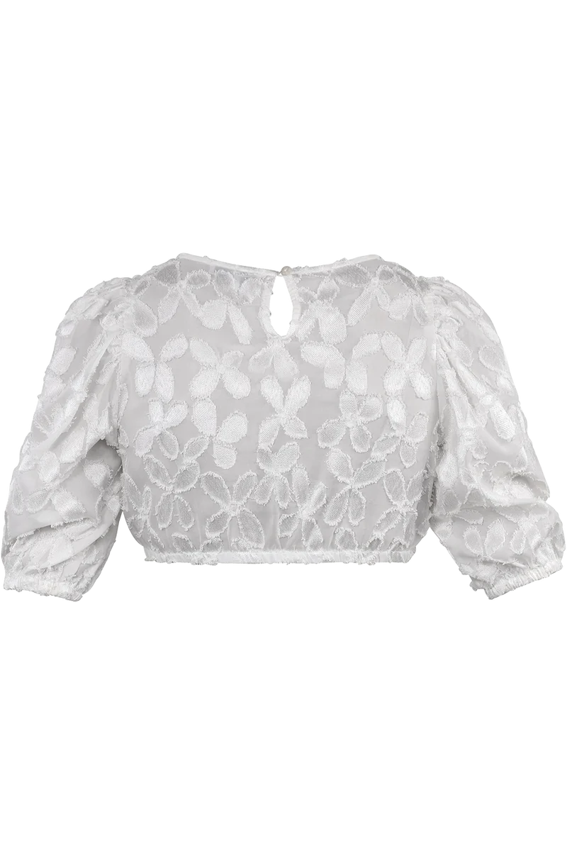 Dirndlbluse mit floralem Design