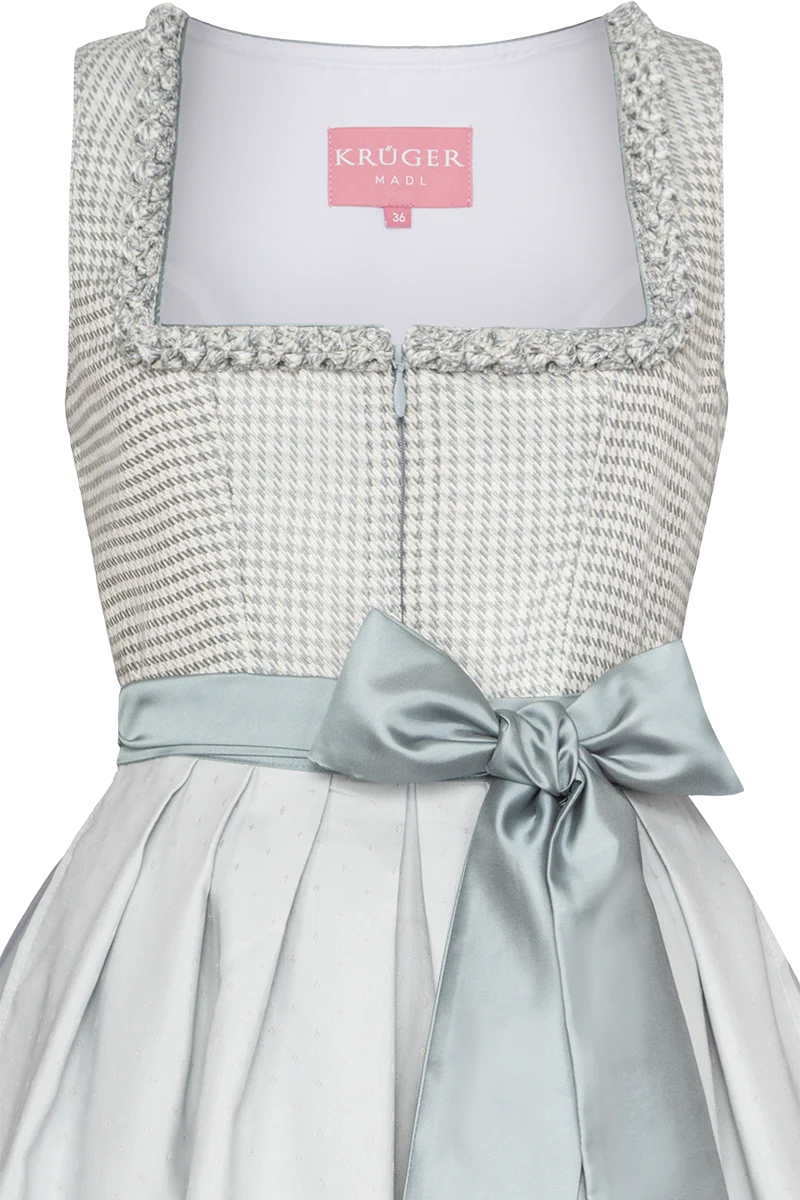 Midi-Dirndl mit Hahnentrittmuster