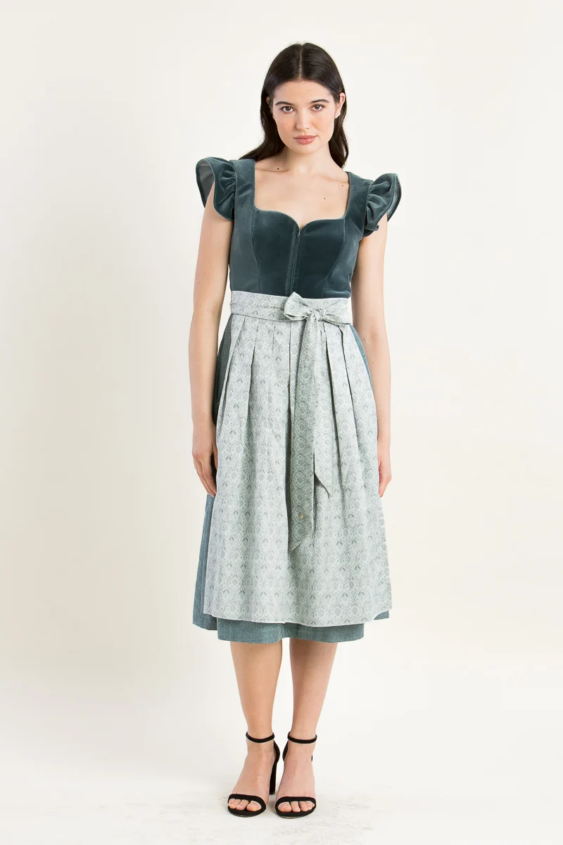 Alpenherz Samtdirndl Melissa Eukalyptus